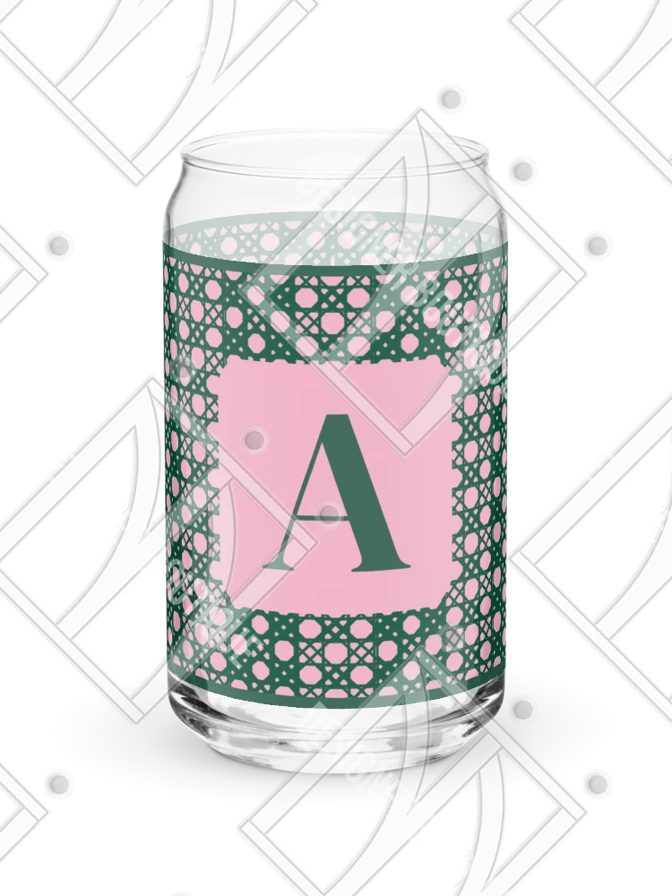 Verdant Garden Monogram A Can-Shaped Glass product image (1)