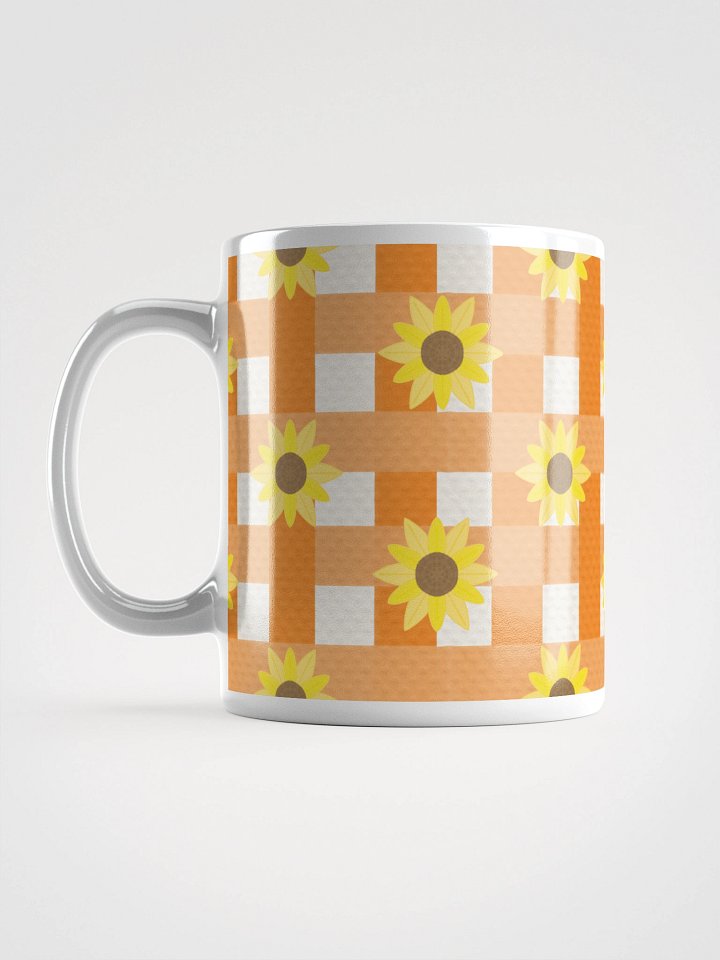 Sunflower Gingham in Orange Mug product image (2)