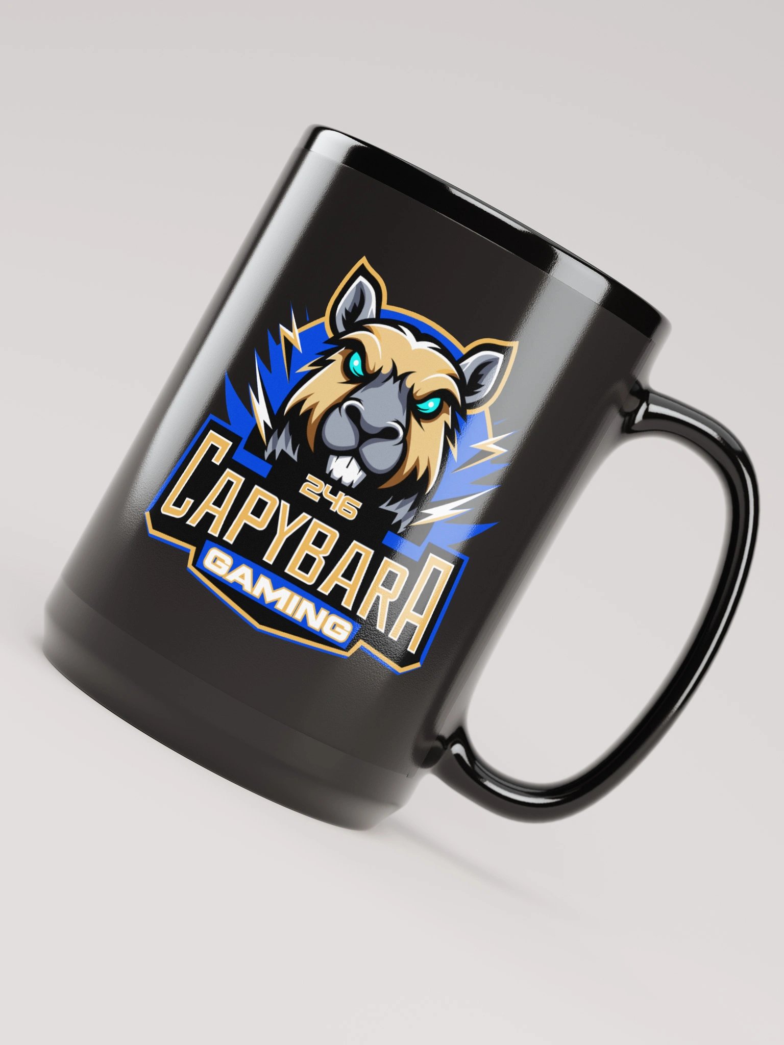 Capybara 246 Gaming Black Glossy Mug product image (4)