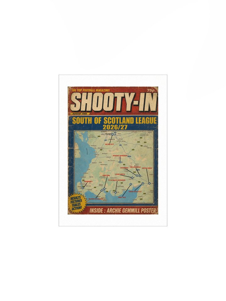 Scottish South of Scotland League Retro Pin Map 2026/27 product image (1)