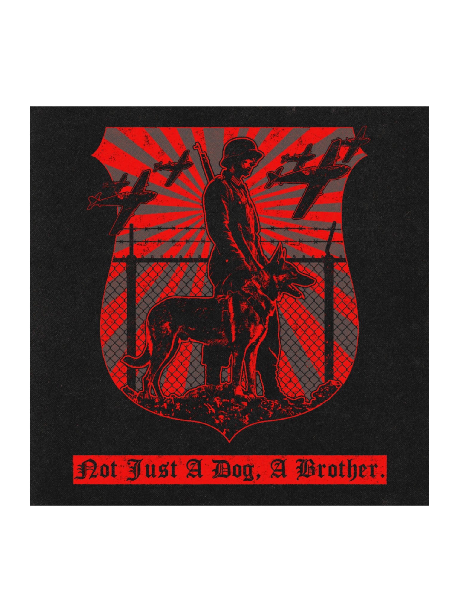 "BROTHERHOOD TO THE GRAVE" STICKER RED product image (1)