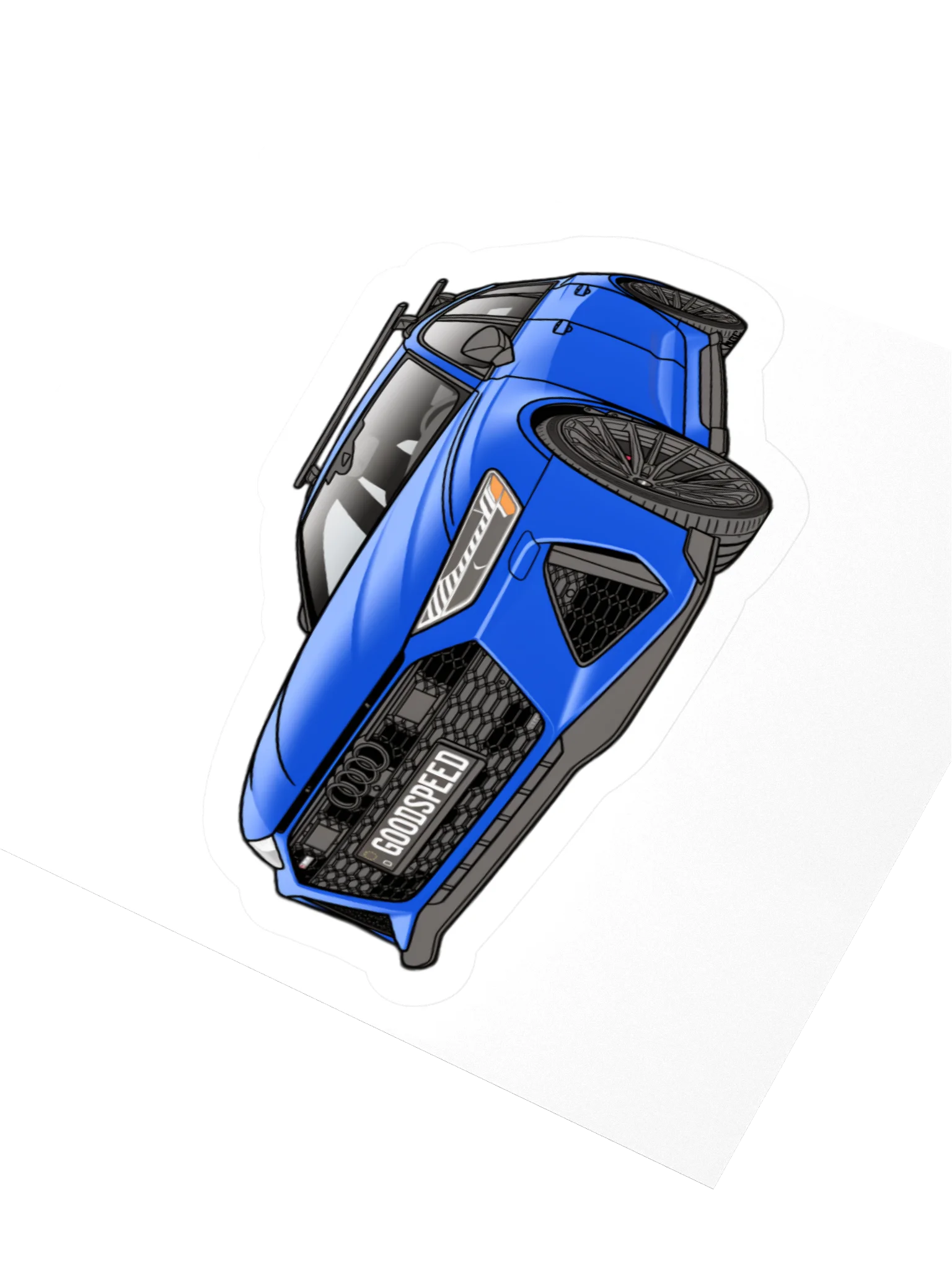 Ultra Blue Audi RS6 Avant Sticker (Retro, Sketch, Silhouette) product image (7)