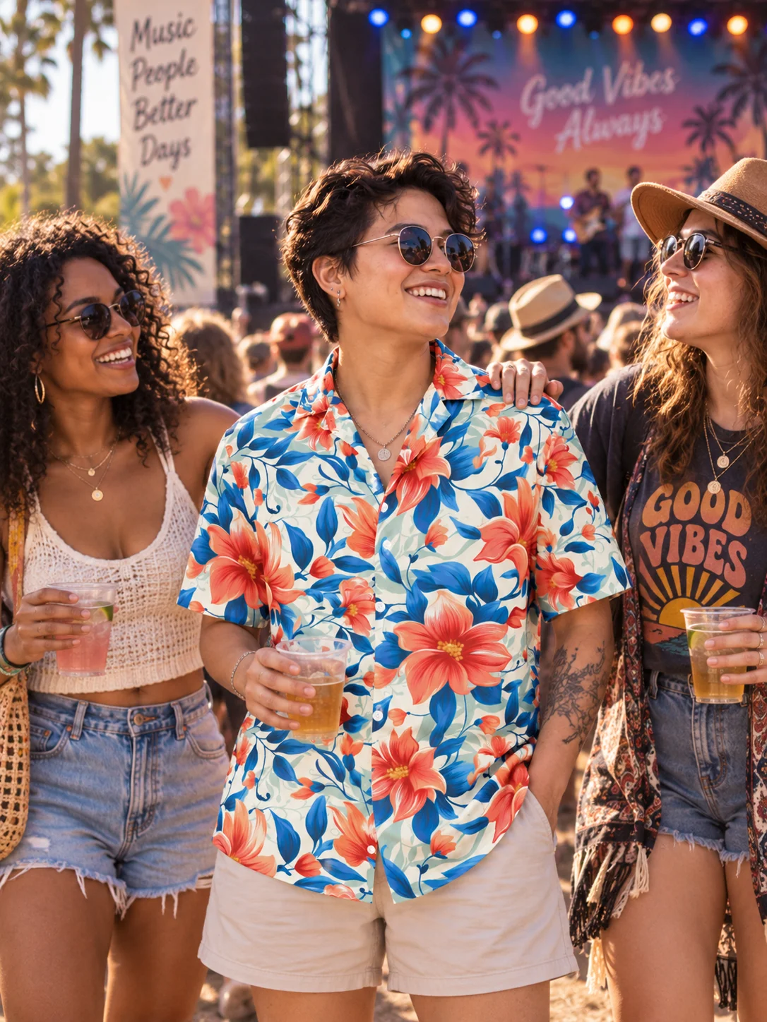 Coral Bloom Hawaiian Shirt product image (1)