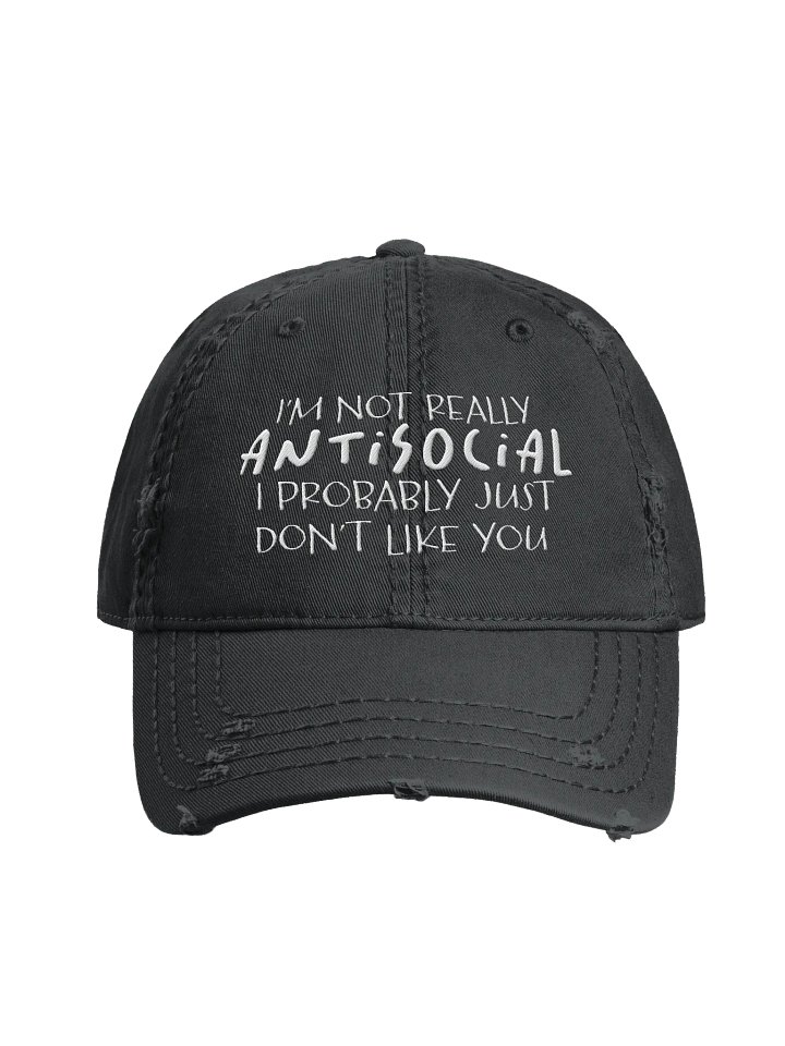 Savage Style: "Not Really Antisocial" Otto Distressed Dad Hat product image (1)