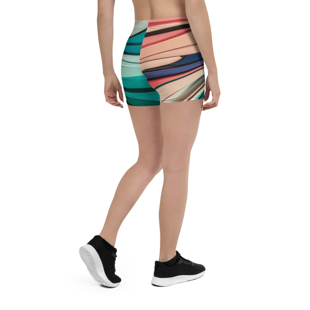 TDS Music Women's Bike Shorts with Abstract Geometric Print (XS-3XL) product image (12)