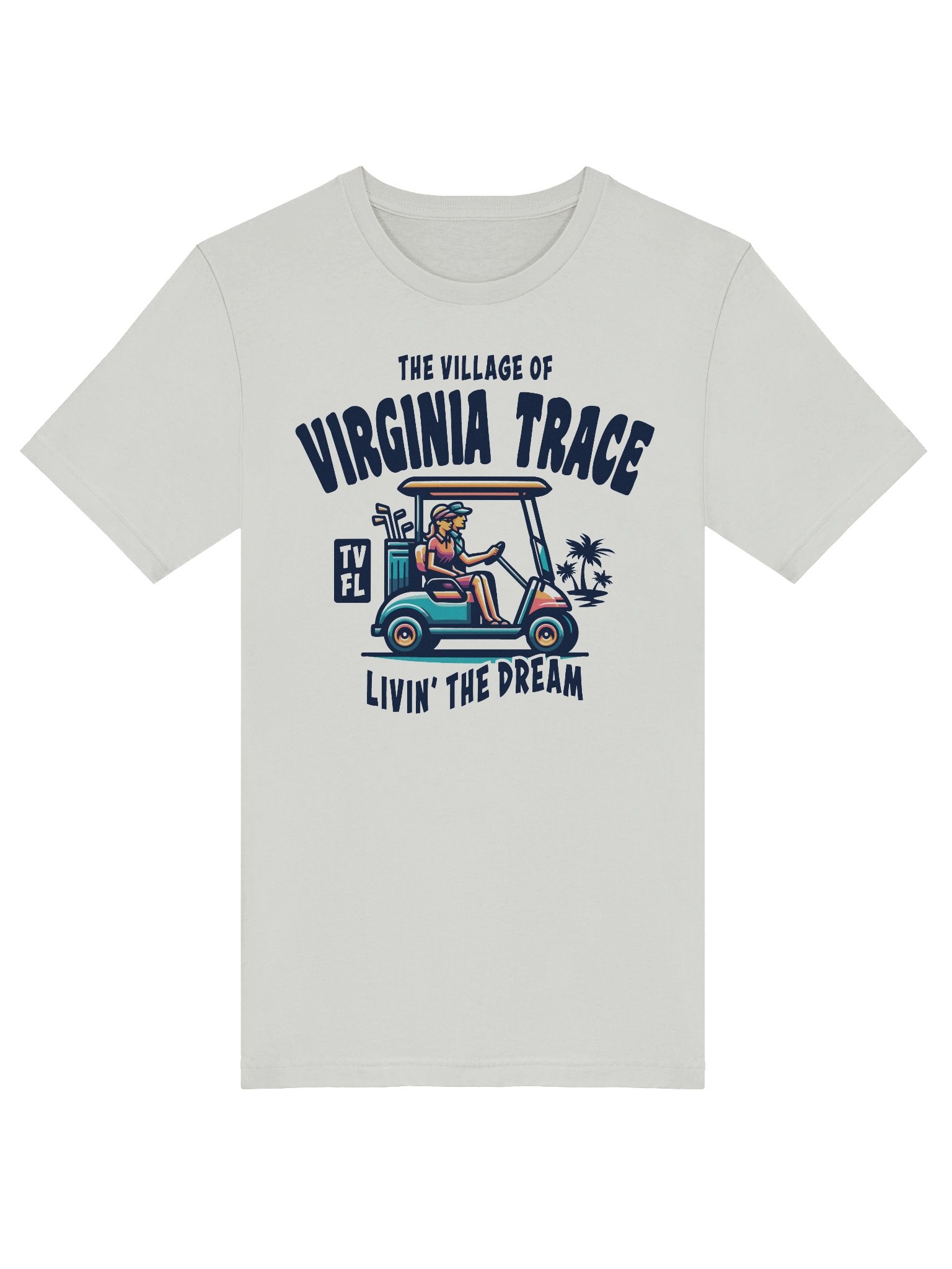 The Village of Virginia Trace TV FL Golf Cart Design T-Shirt product image (44)