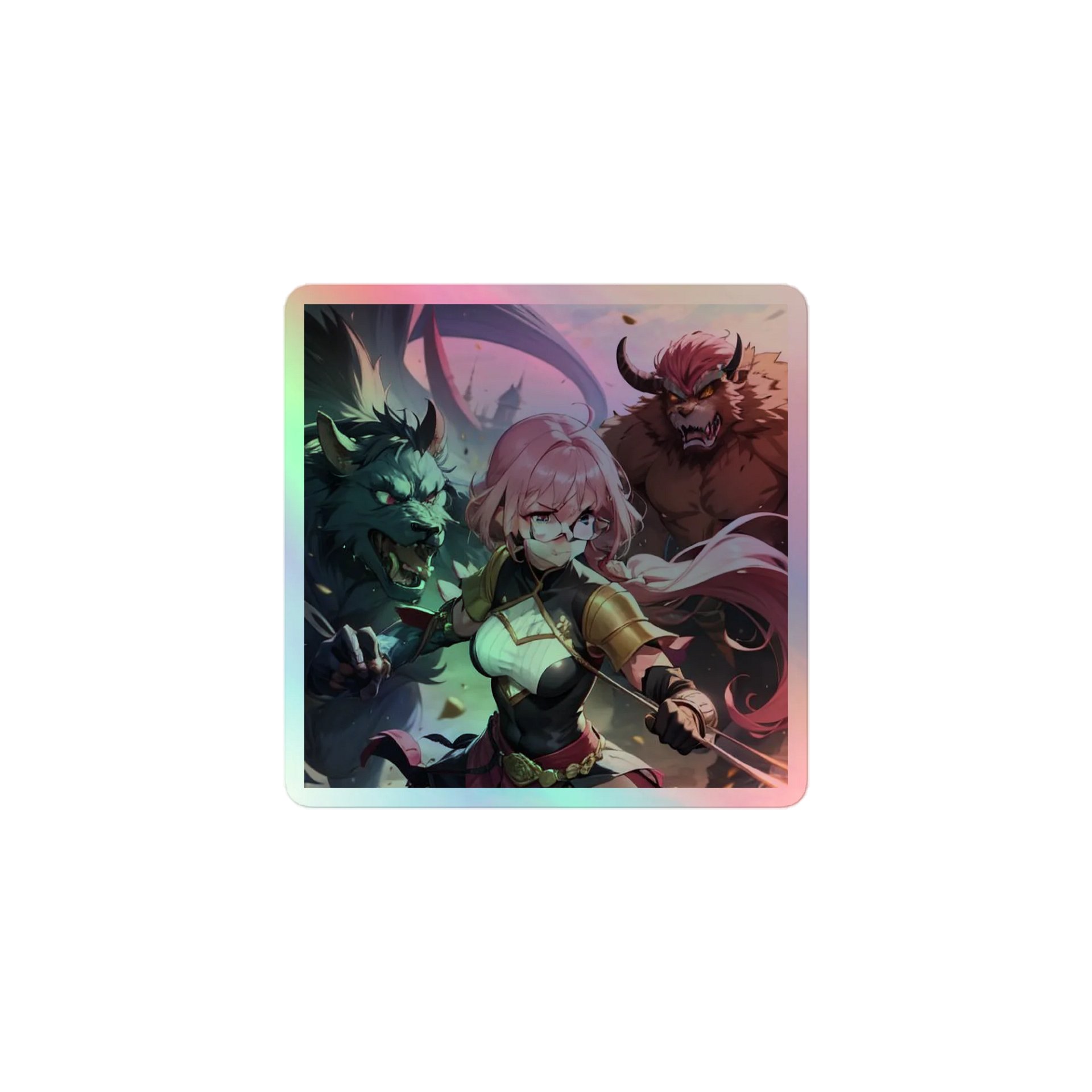 Pink K Warrior HOLOGRAPHIC" STICKERS product image (1)