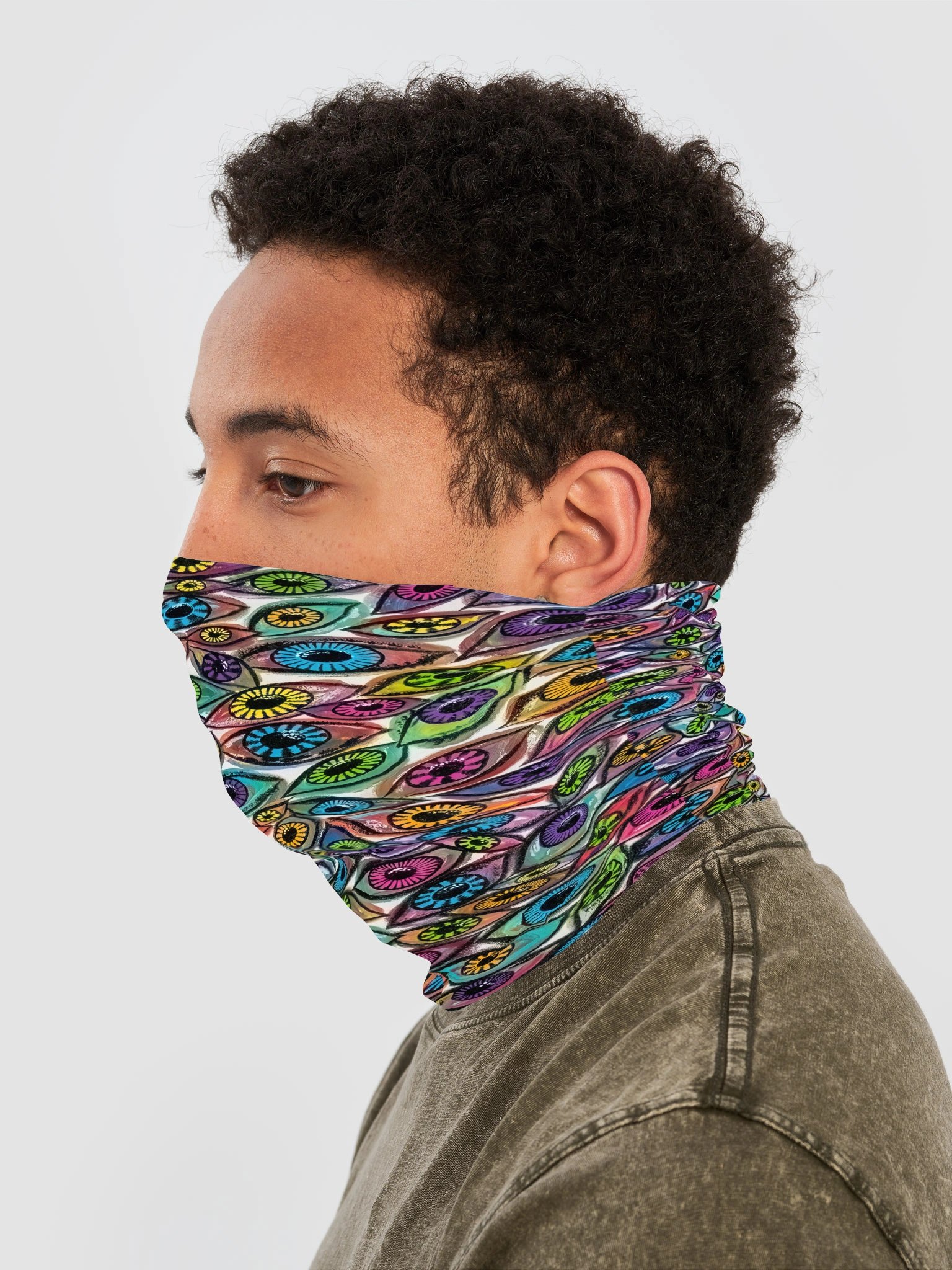 Psychedelic Eyes All Over Print Neck Gaiter | Eye See You Too product image (3)