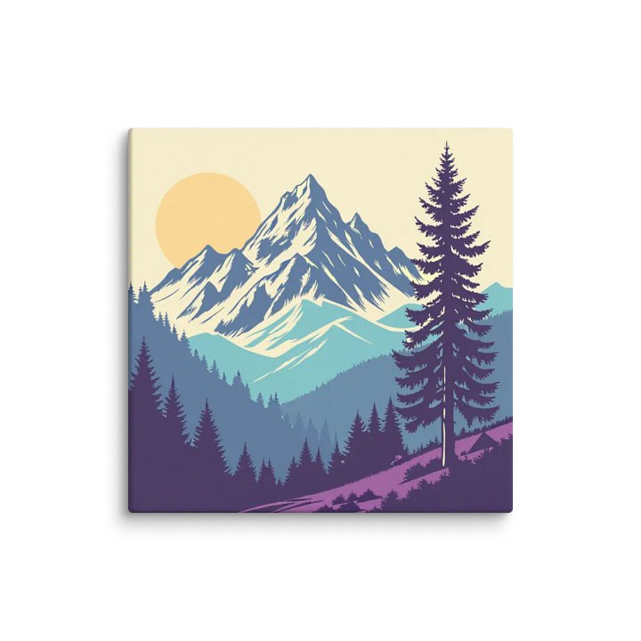 Alpine Peaks Wall Art — Eco‑Inks on Sustainable Canvas product image (2)