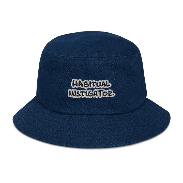Habitual Instigator embroidered denim bucket hat product image (1)