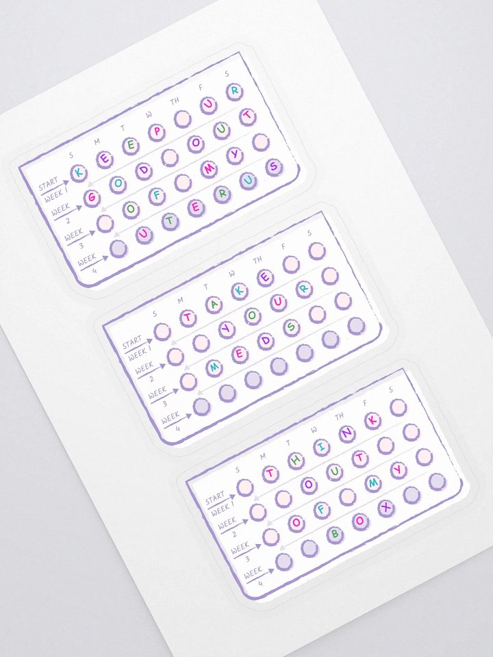 Birth Control Sticker Sheet product image (1)