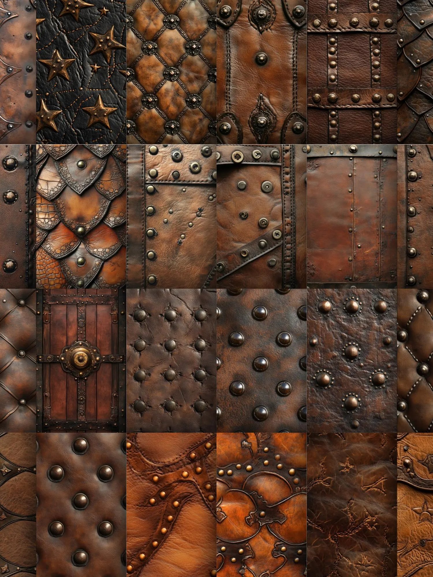 Tooled Leather Digital Paper Western Leather Textures product image (4)