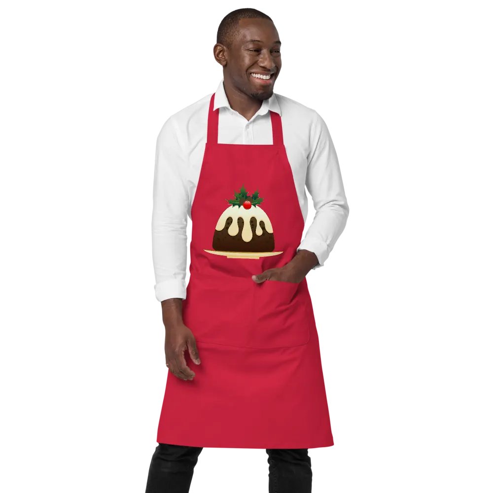 Christmas Pudding Printed Organic Apron product image (9)