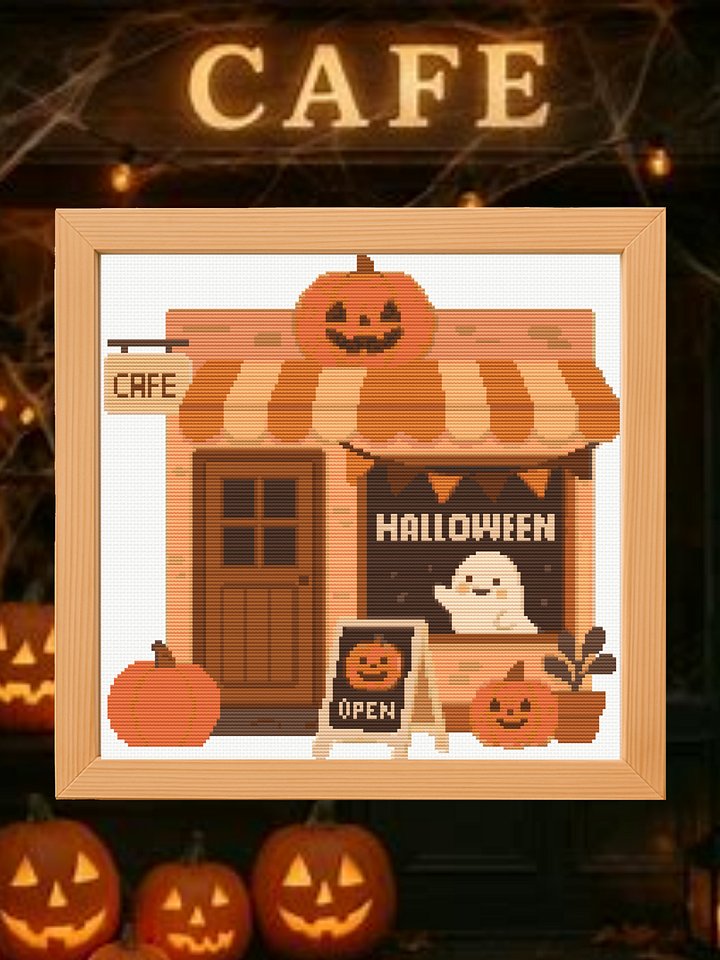 Boo & Brew Cross Stitch Pattern product image (1)