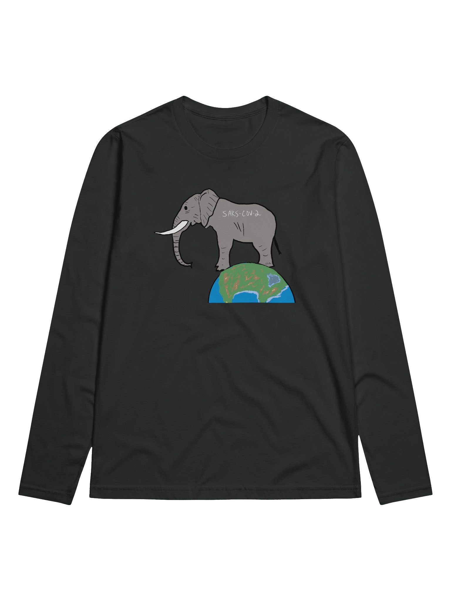 Elephant In The Room long sleeve tee (covid) product image (1)