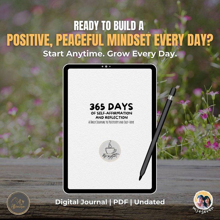 365 Days of Self-Affirmation & Reflection: A Daily Journal to Positivity and Self-love | PDF product image (1)