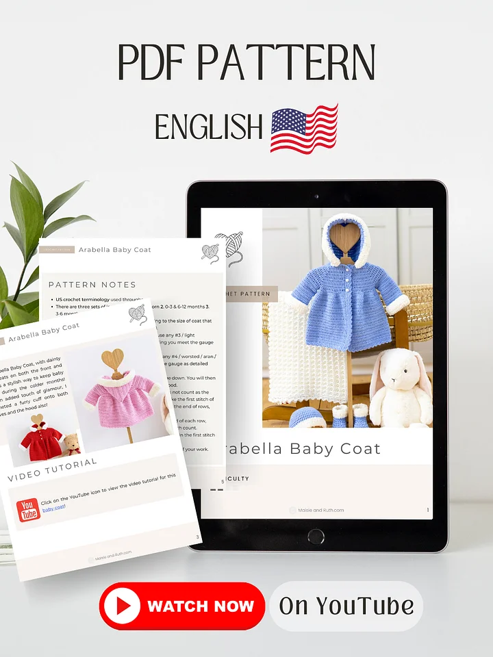 Arabella Baby Coat Crochet Pattern product image (2)