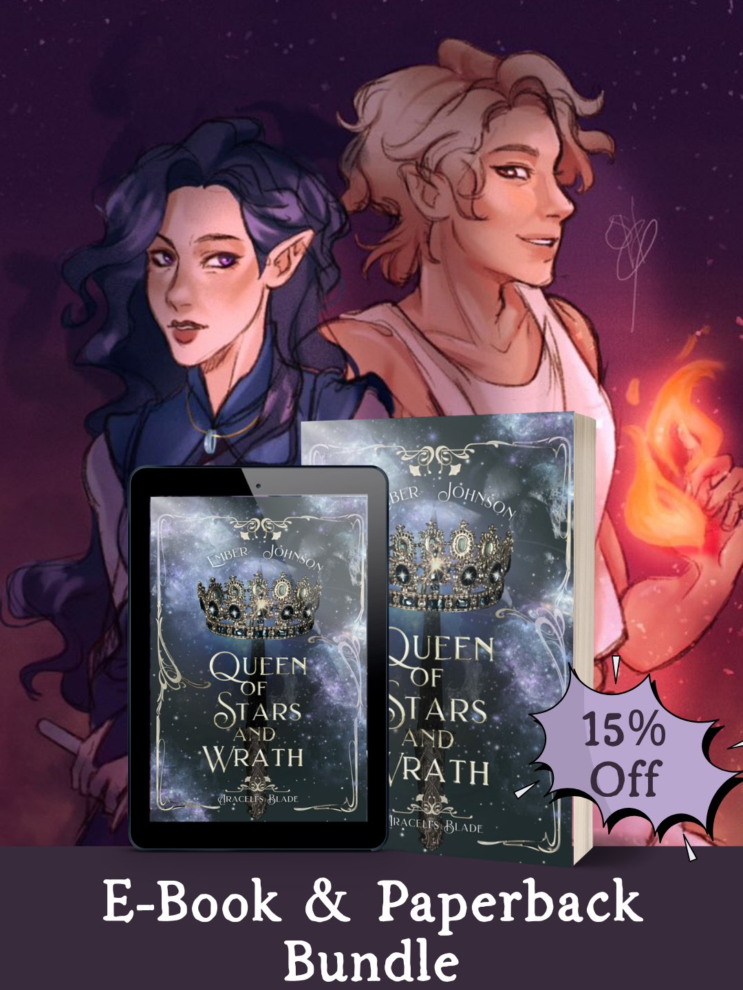 Queen of Stars and Wrath Paperback & E-Book Bundle product image (1)