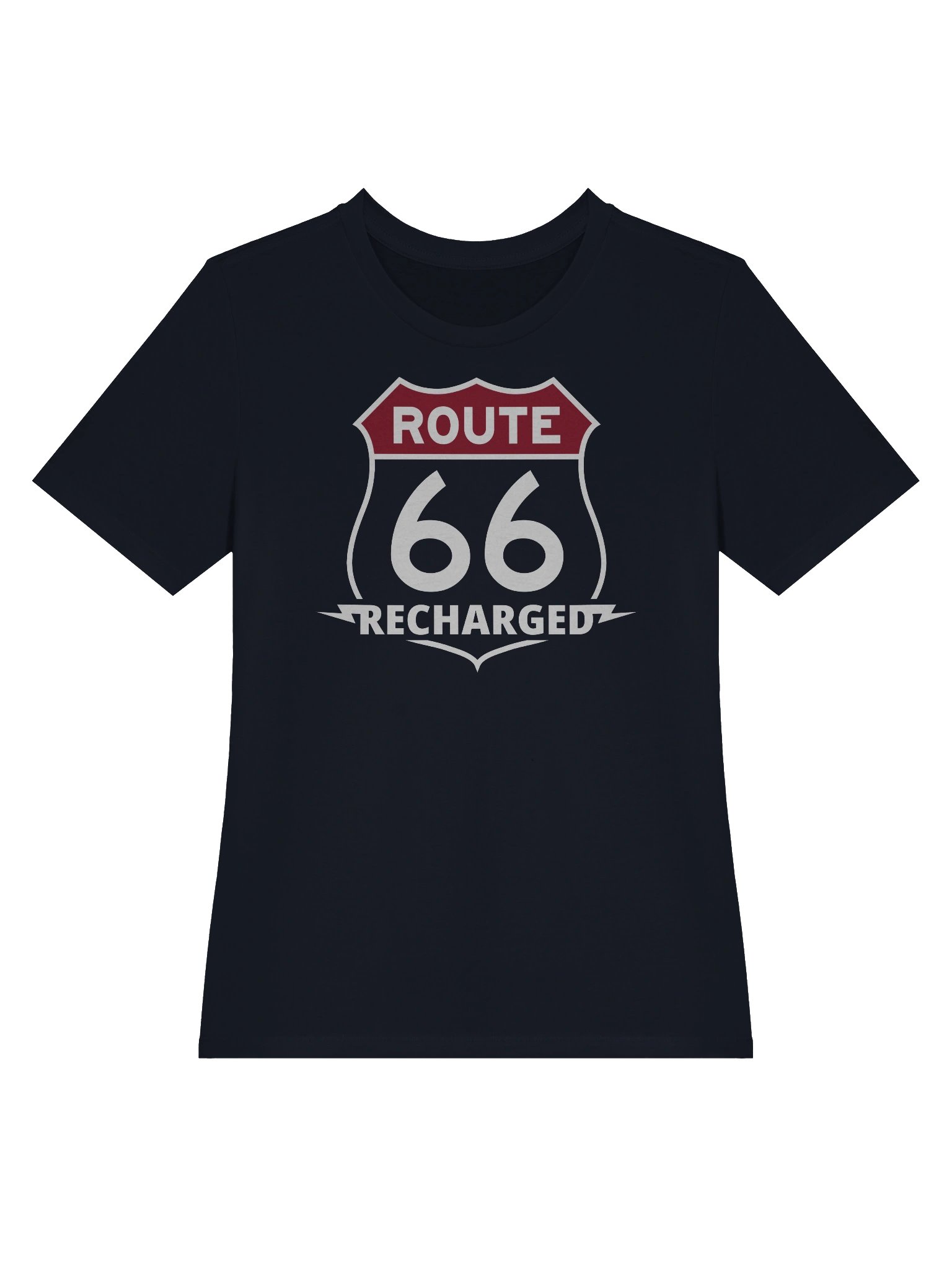 Route 66 Recharged Colored Shield Red on Blue (Womens) product image (3)