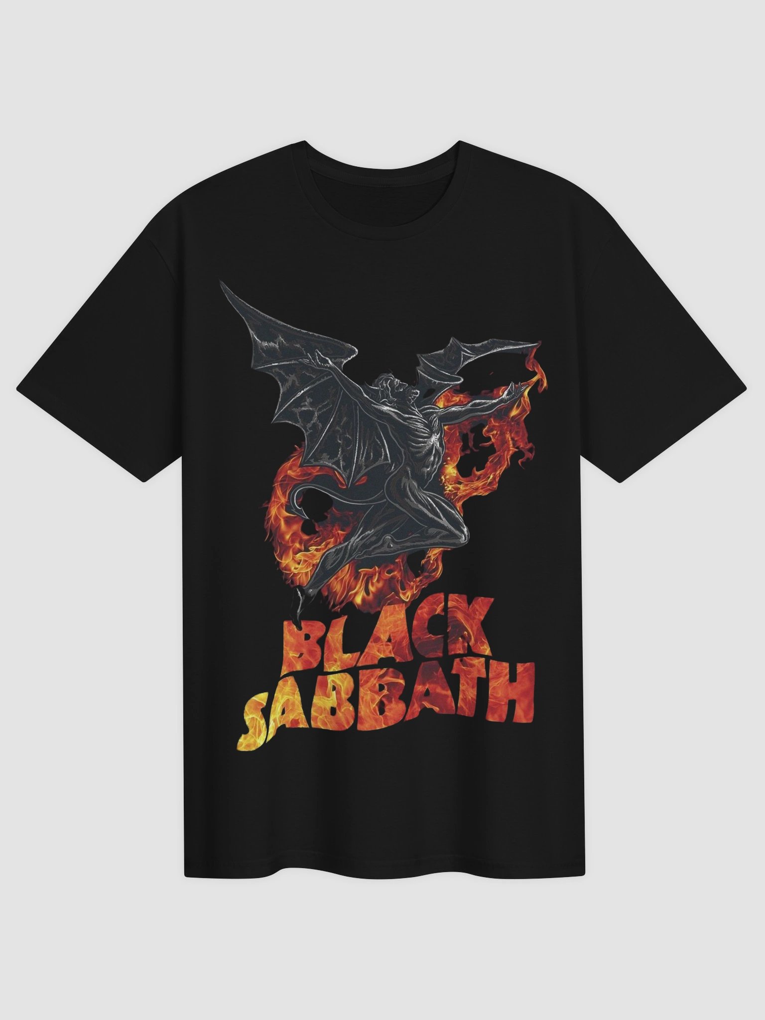 Black Sabbath Fire Demon T-Shirt | Paranoid Era Dark Art Graphic Tee | Ozzy Osbourne Tony Iommi Heavy Metal Collector Band Shirt product image (2)