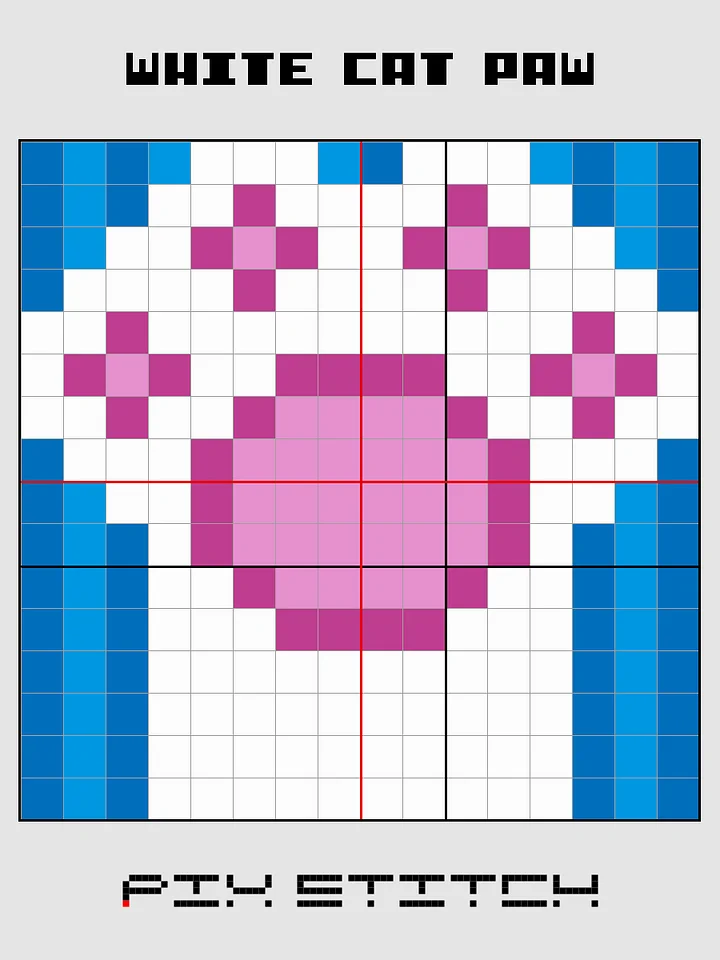 White Cat Paw Pixel Art product image (2)