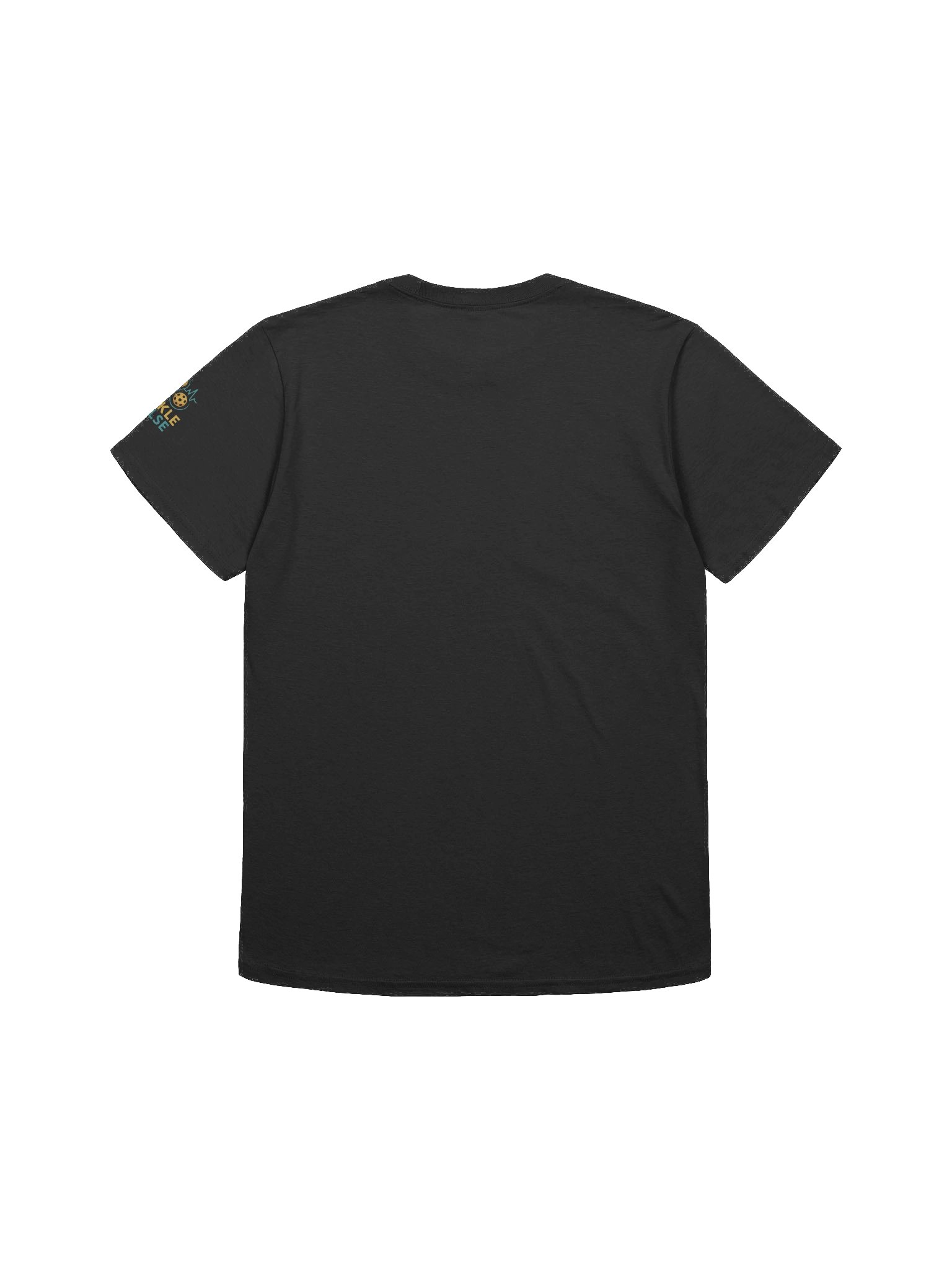 Funny Pickleball T-Shirt – Retro Pickle Character Playing with Paddle & Ball – Black Tee product image (2)