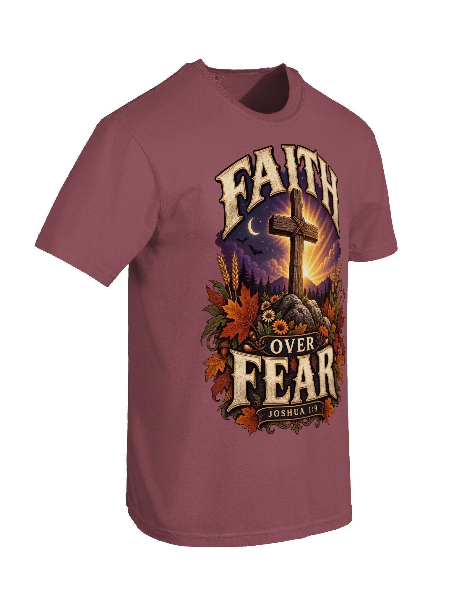 Faith Over Fear—Joshua 1:9 | Christian Autumn Shirt product image (10)