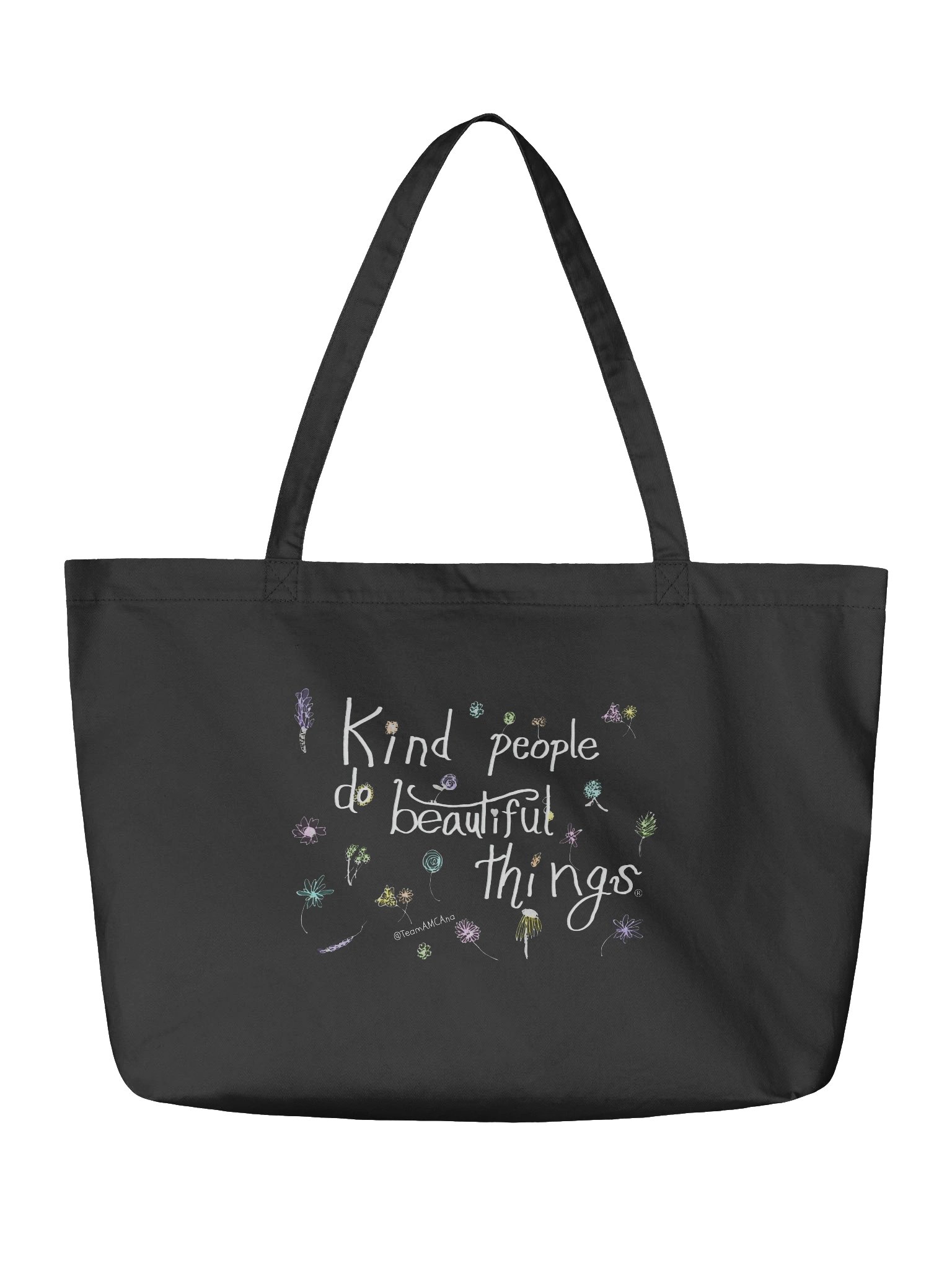 Ana's wildflowers BLACK TOTE product image (2)