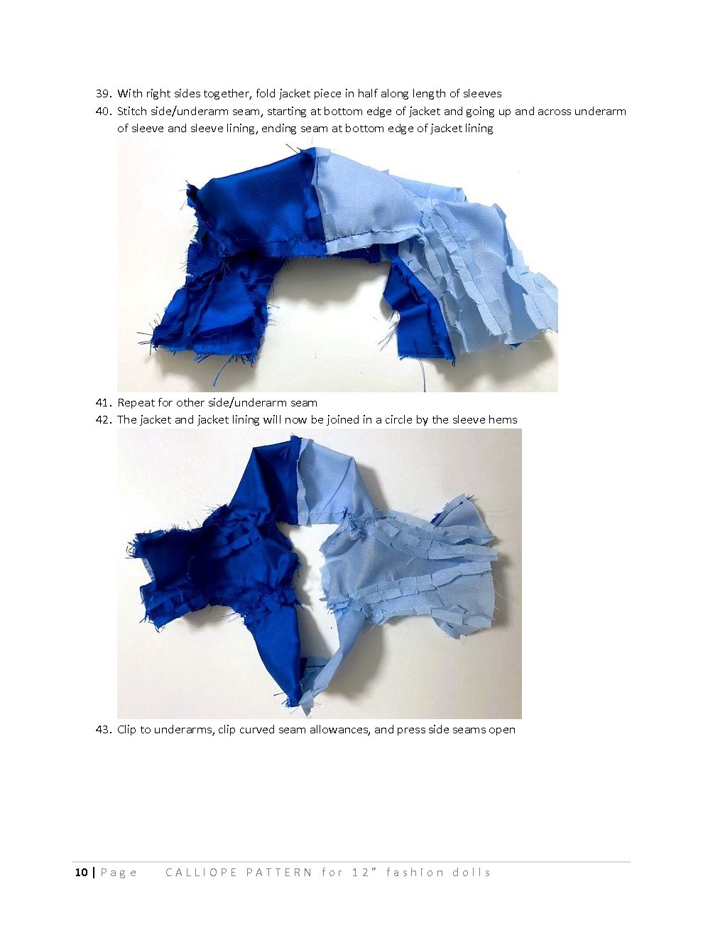 Calliope sewing pattern for 12" fashion dolls product image (5)