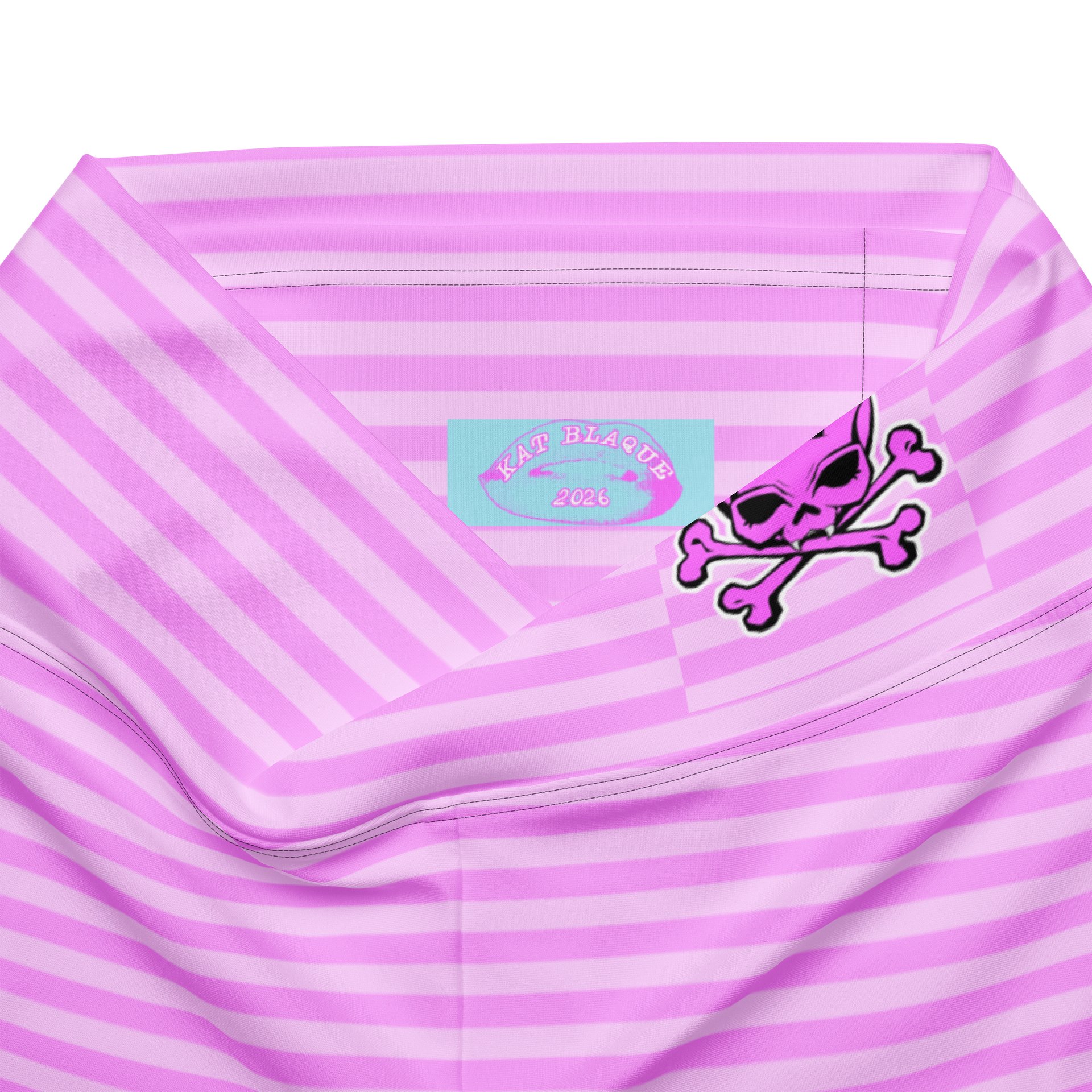 Pink and White Stripped Kat Skull Flares product image (7)