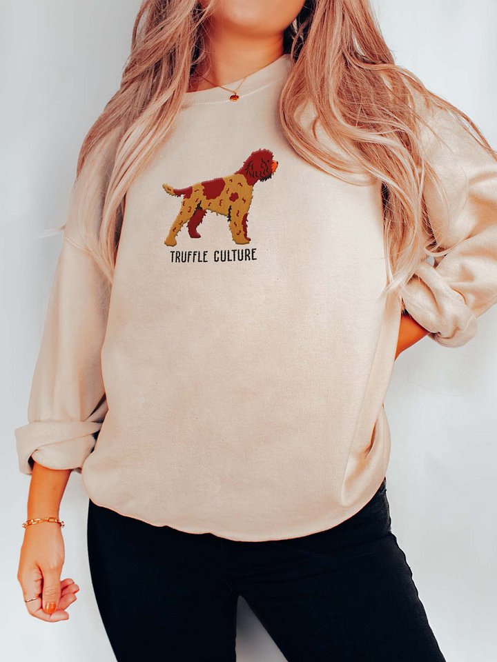 Truffle Culture Sweatshirt (Embroidered) of a Lagotto Romagnolo(Liver Roan) product image (2)