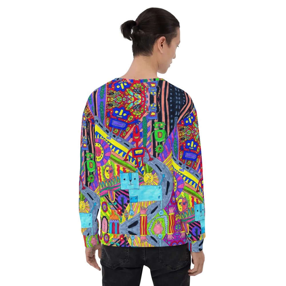 Abstract Colourful Doodle Robots Unisex Sweatshirt product image (12)