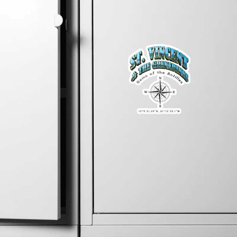 Compass - St. Vincent and the Grenadines - Vintage ALT | Vinyl Decal product image (4)