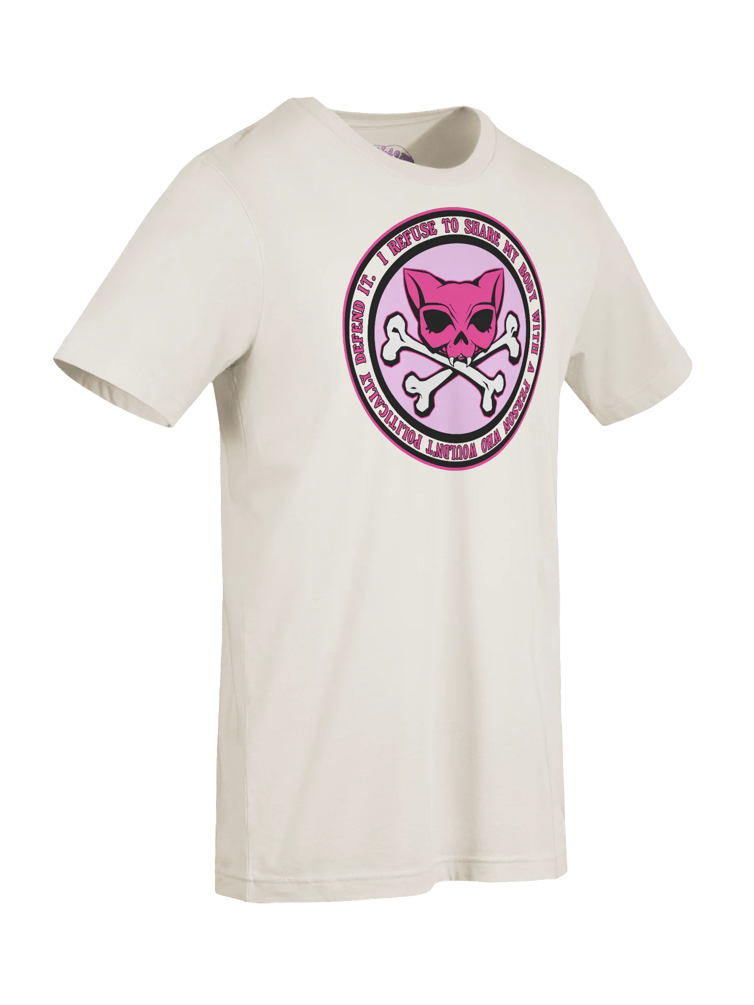 I Refuse Pink Kat Skull Shirt product image (107)