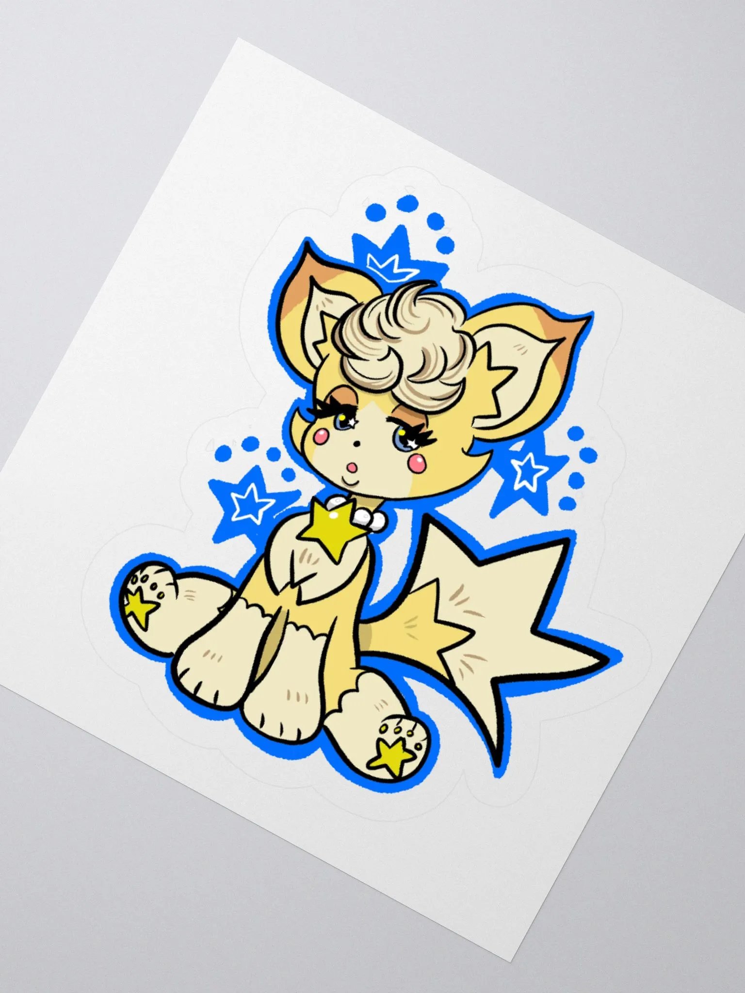 "Sleepy Stars" Cream Sticker product image (3)