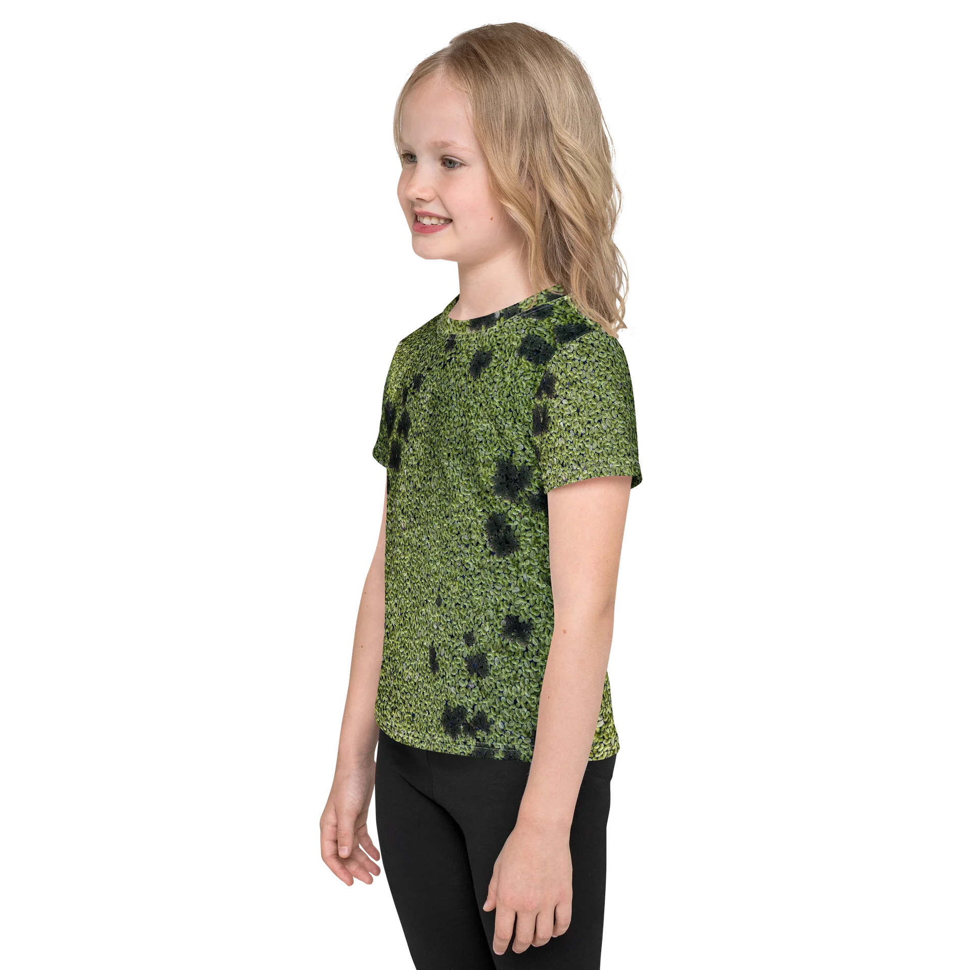 Verdant Life: Kids Green Seeds All-Over Print T-Shirt | Toddler Earthy Green Crew Neck Tee | Plant Lover Graphic Shirt product image (3)
