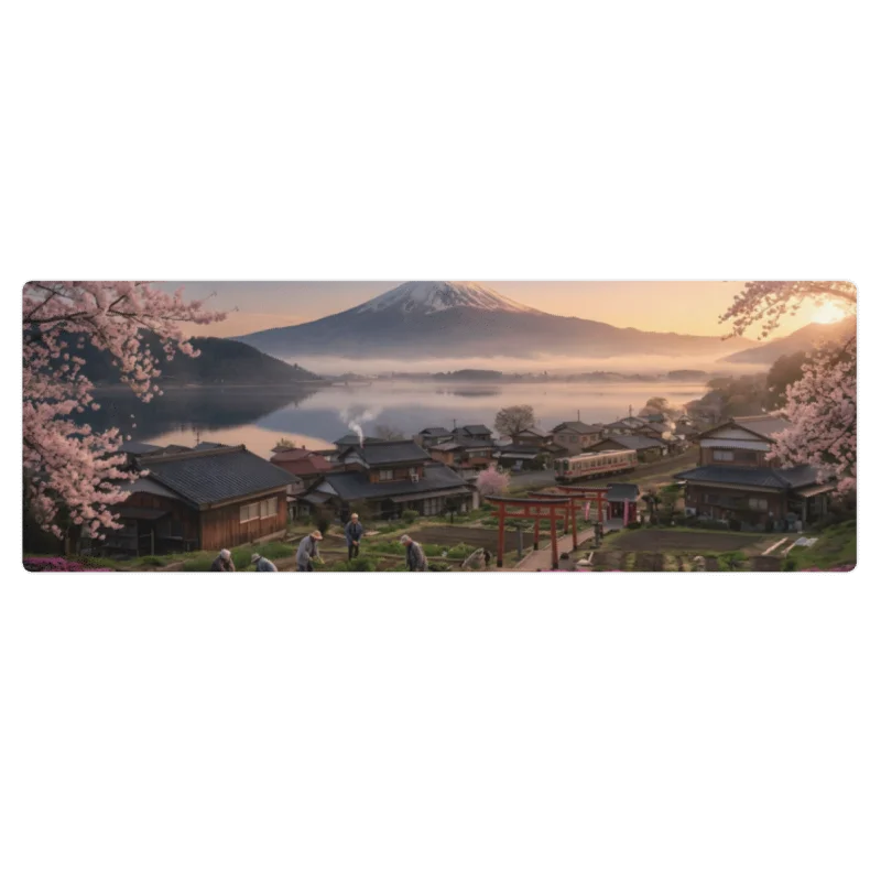 Mount Fuji Printed Yoga Mat | Non-Slip Microsuede Fitness Mat product image (1)