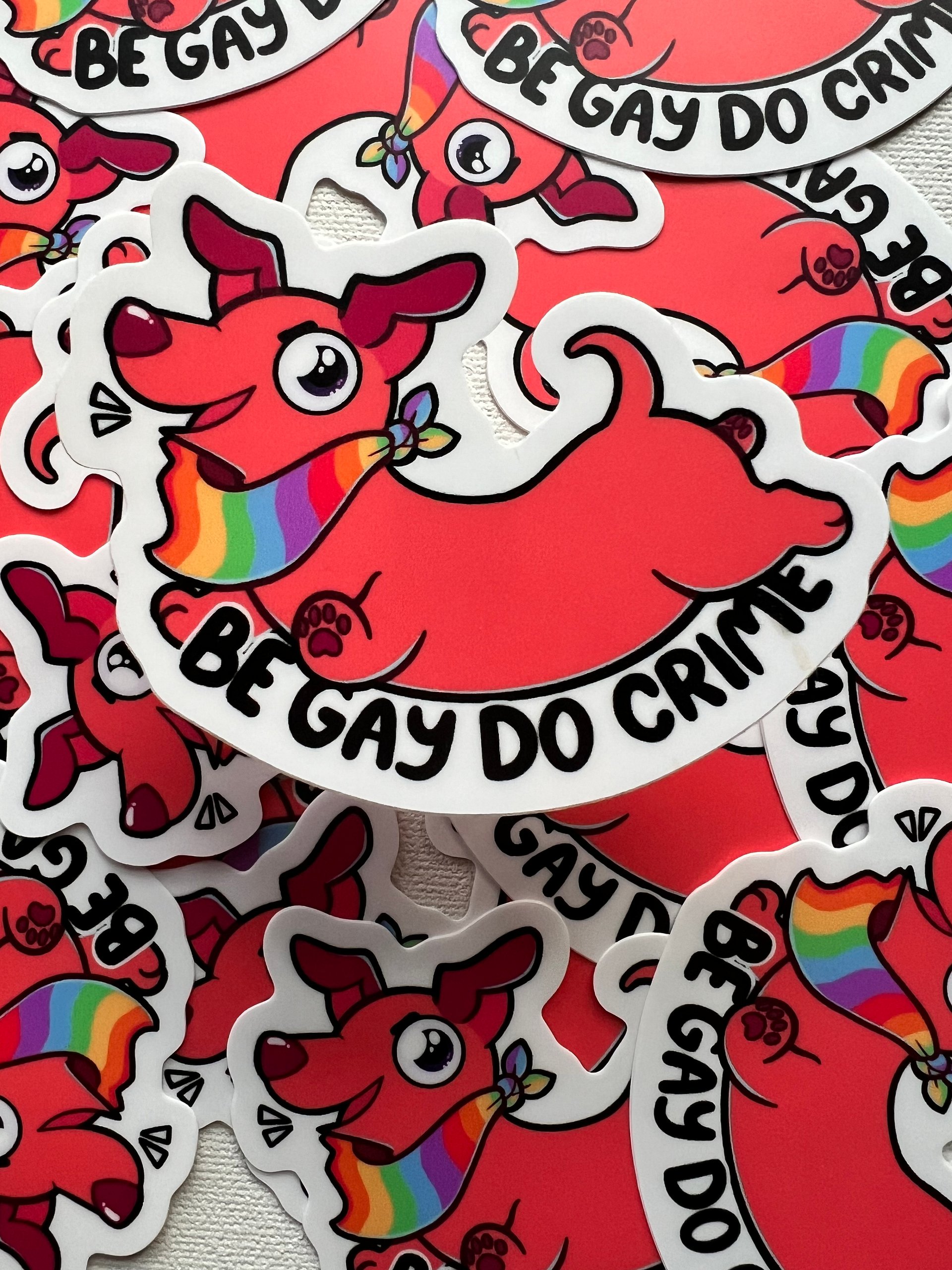 Be Gay Do Crime Dachshund Sticker product image (1)