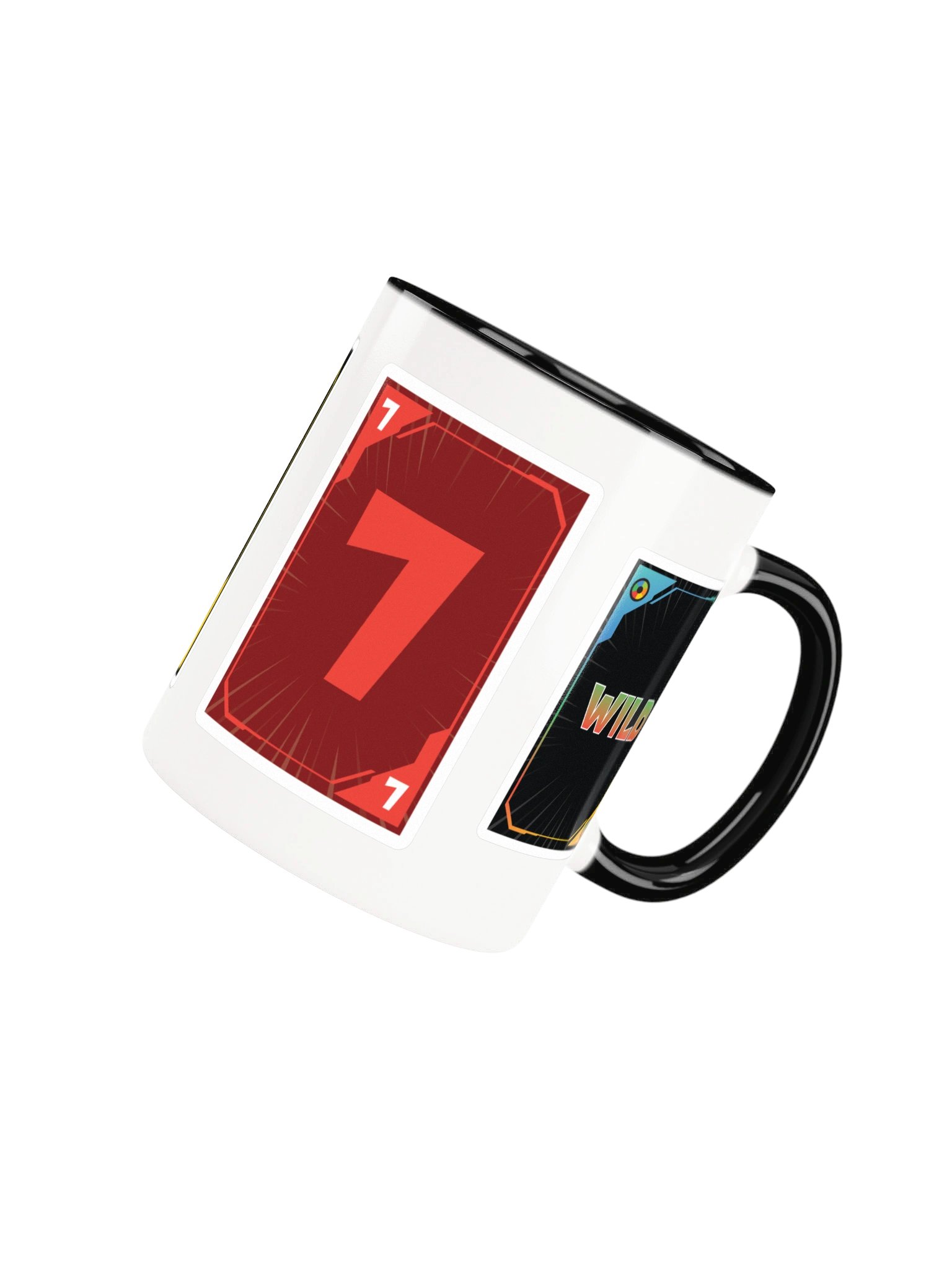White coffee cup with black inside (11 or 15 oz) product image (4)