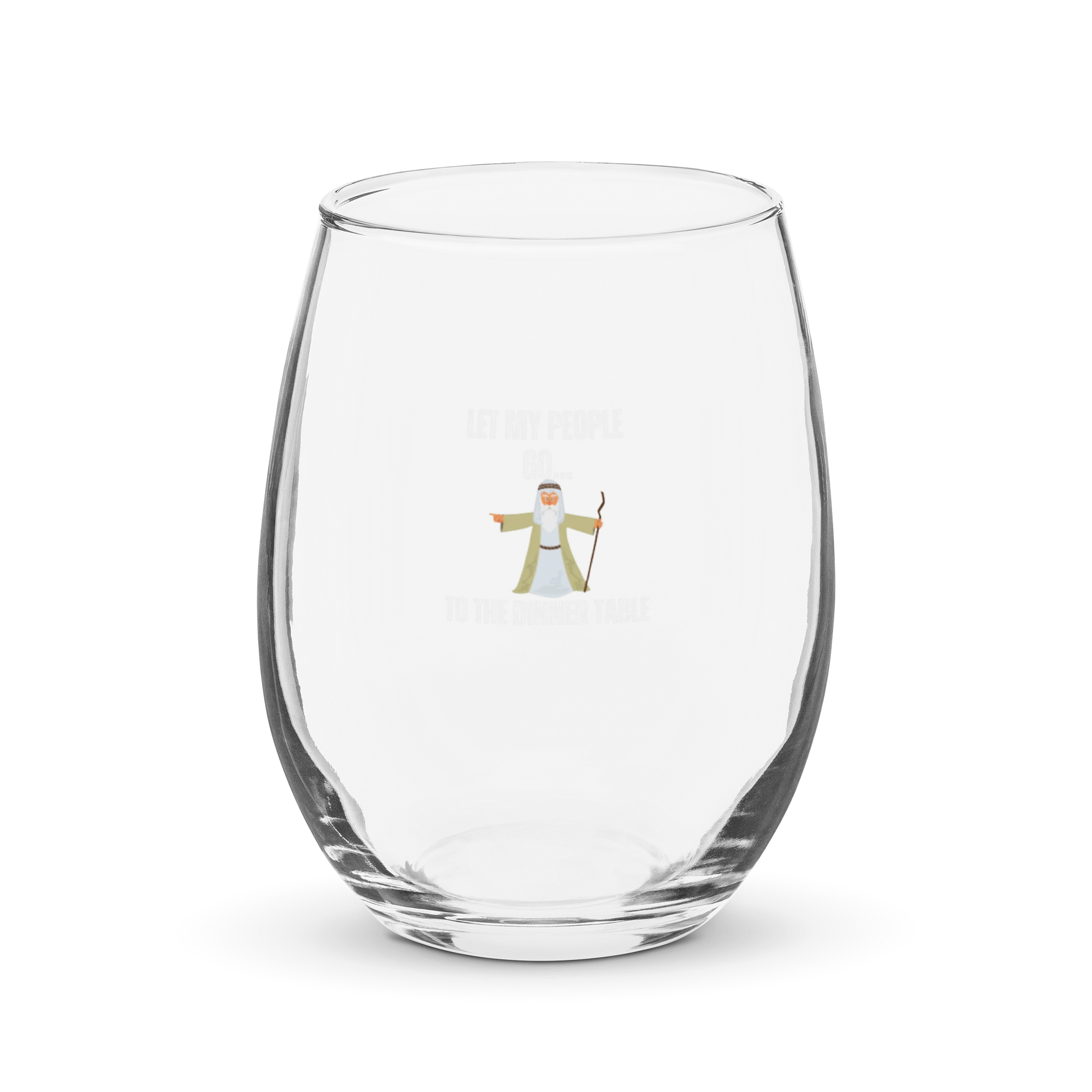LET MY PEOPLE GO Stemless Wine Glass product image (1)
