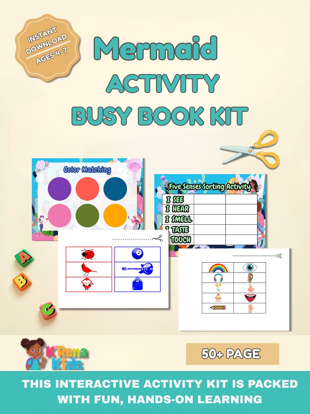 Mermaid Activity Busy Book Kit product image (1)