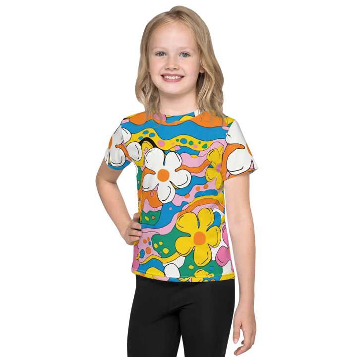 Retro Floral All-Over Print Kids T-Shirt product image (1)