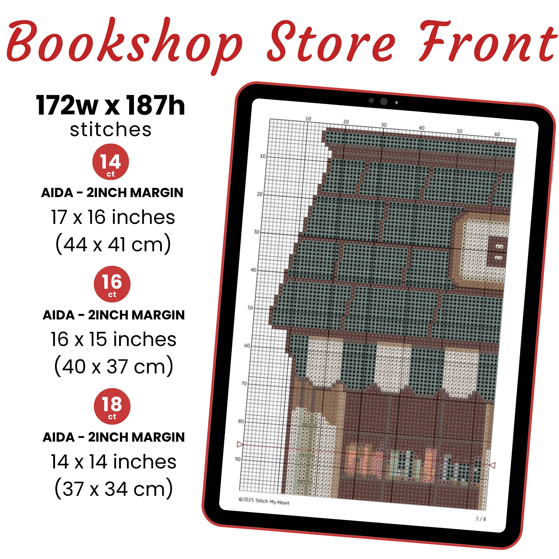 Book Store Cross Stitch Pattern product image (2)
