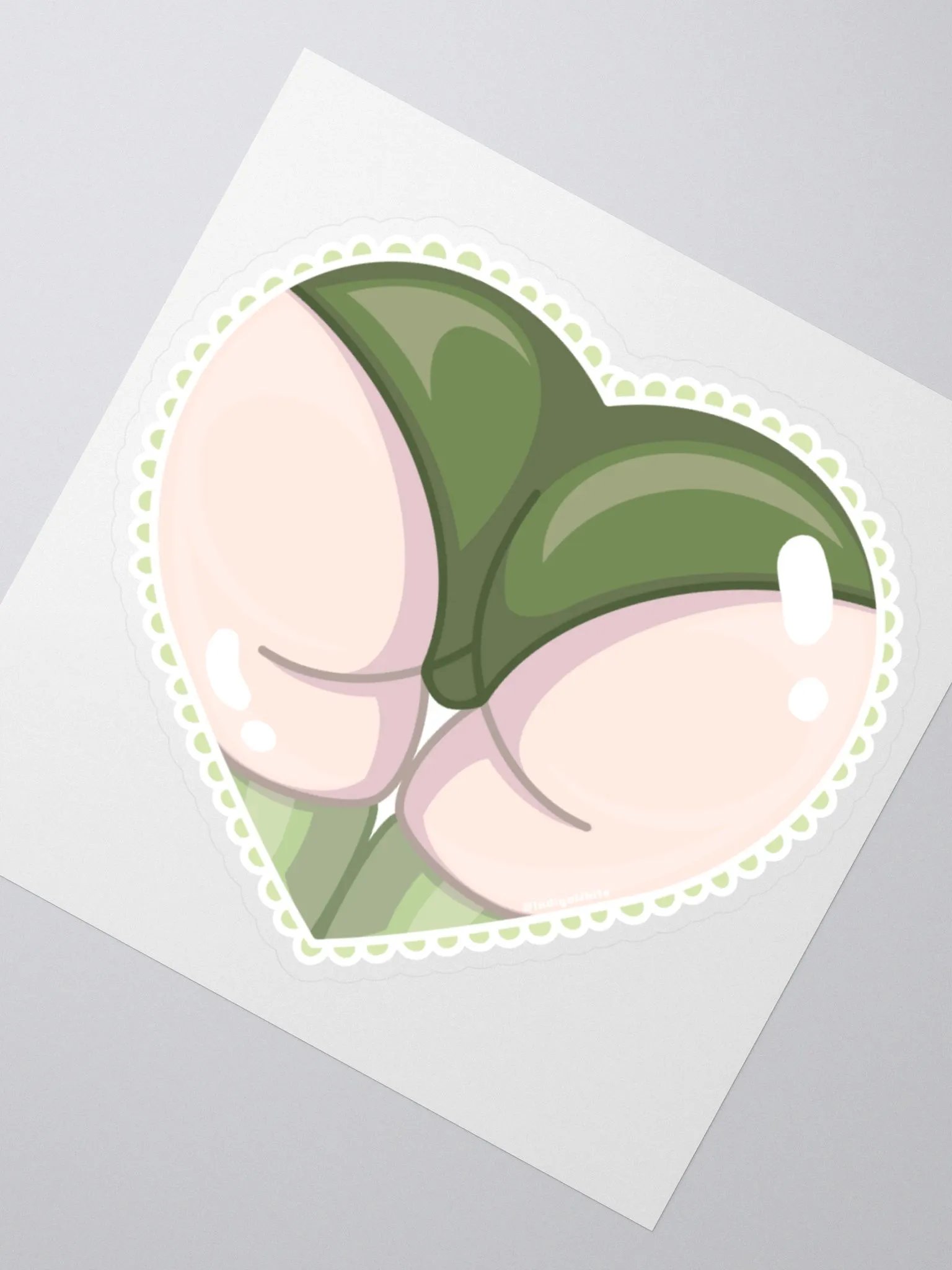 Green Heart Booty Sticker product image (6)