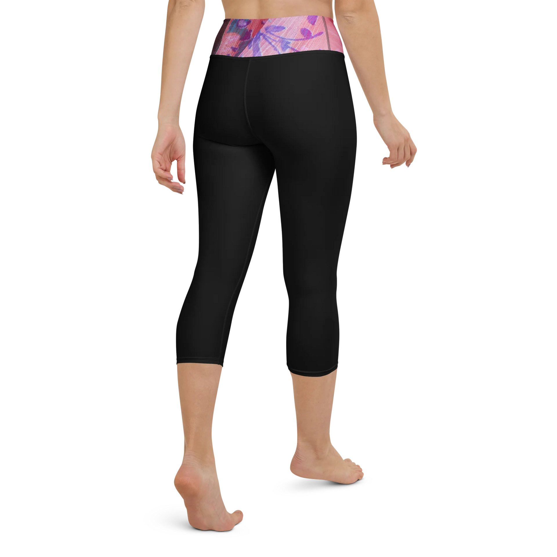 Paradise Breeze Black Yoga Capri Leggings product image (3)
