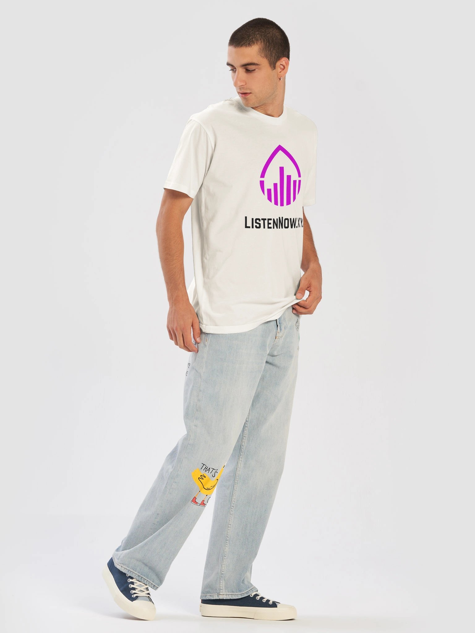ListenNow.xyz Center Logo T-shirt (light shirts) product image (5)