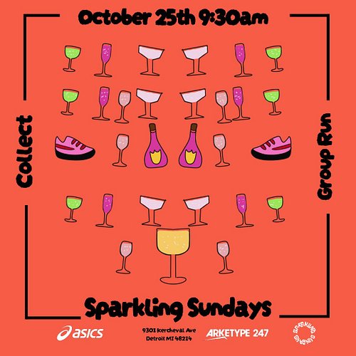 📣Join us October 25th at 9:30am for our Sparkling Sundays group run. This will be a collab with @arketype24.7 

@michigantech...
