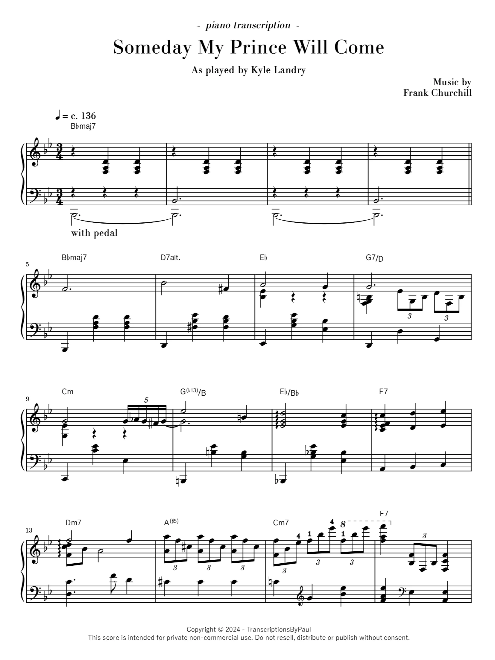 Someday My Prince Will Come - Kyle Landry product image (1)