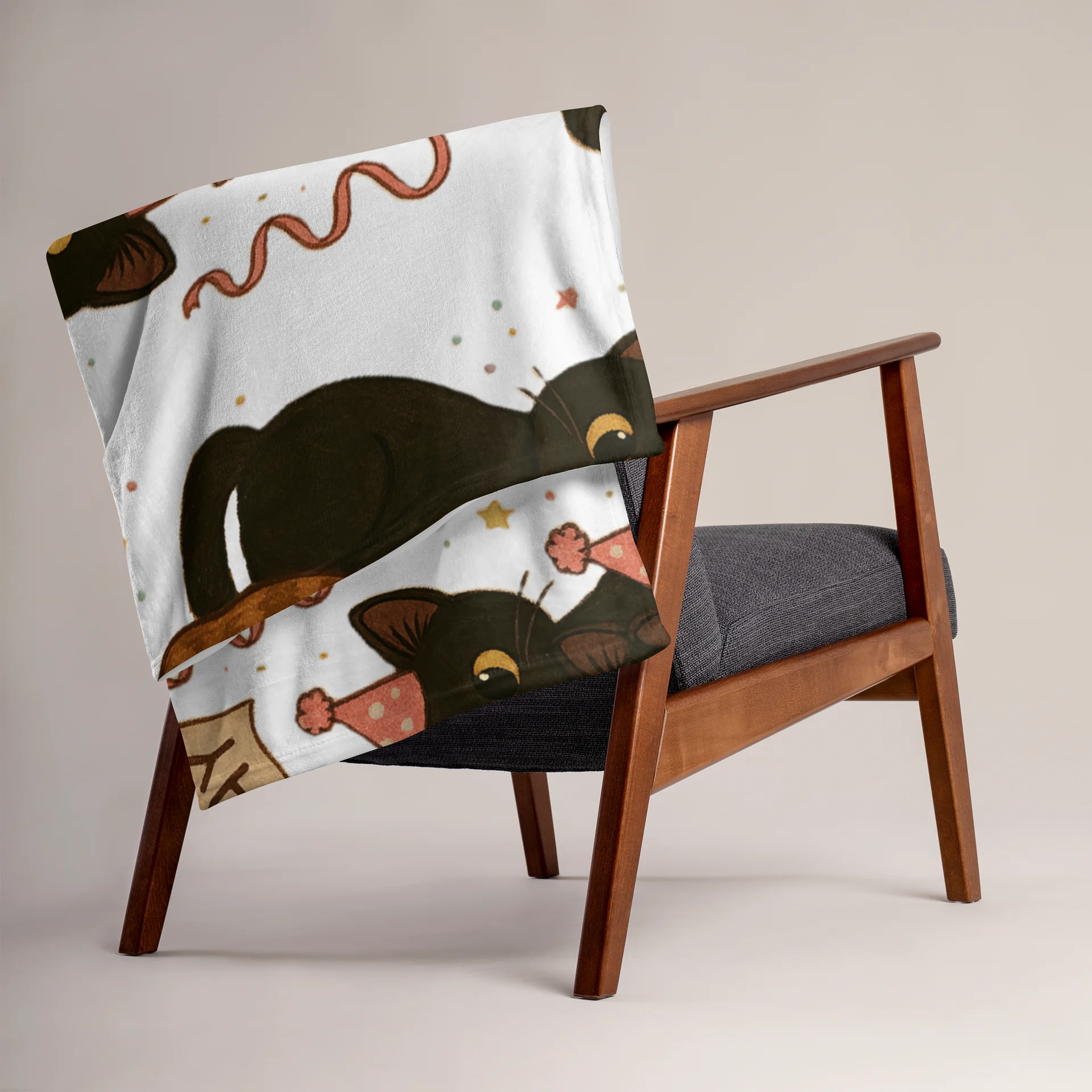 cat birthday Throw Blanket product image (2)