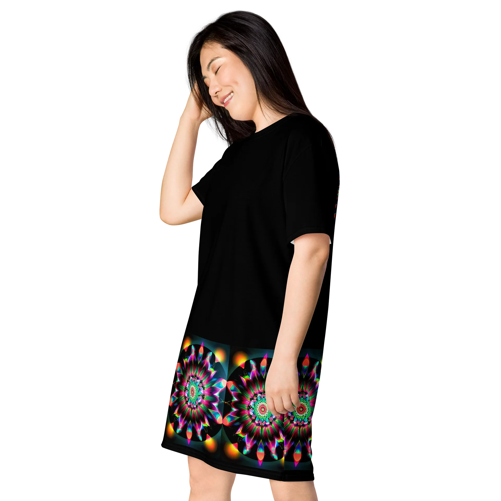 Mandala All-Over Print T-Shirt Dress product image (3)